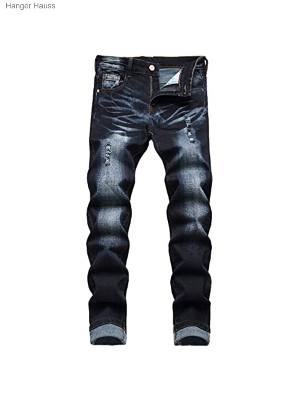 Men's Slim Fit Stretch Jeans Ripped Skinny Distressed Straight Leg Comfort Flex